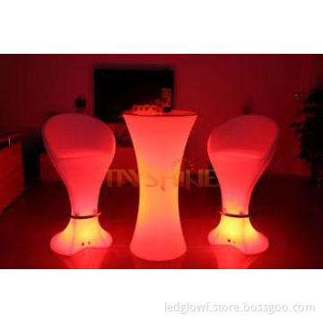 Portable LED Bar Furniture Cocktail Table For Coffee Shop